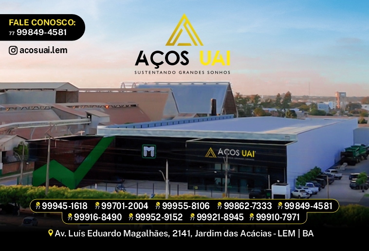 Banner AÇOS UAI - FERRO E AÇO